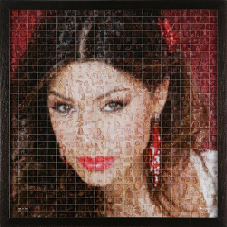 MURGIA MARIA (n. 1935) Senza Titolo. Fototessere mosaico. Cm 60x60. Autentica...