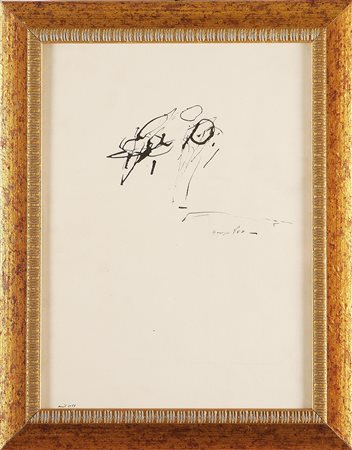 VACCHI SERGIO (n. 1925) Senza titolo. China su carta. Cm 26x35. Firma e data...