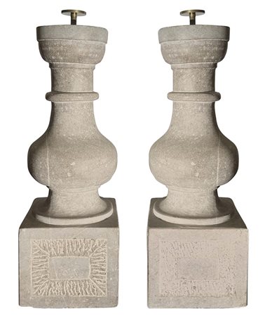 Coppia di balaustre in pietra di Billiemi , Sicilia (Palermo) XVII secolo....