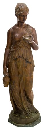 Scultore italiano della fine XIX/XX secolo. Statua in bronzo a patina bruna...