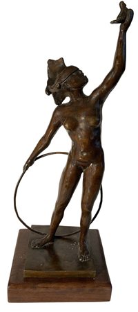 Ugo Attardi (Genova, 1923- Roma, 2006). La Dea Bendata. Scultura in bronzo...