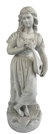Joseph Le Guluch (Plourivo 1849 -Villejuif 1915). Statua in porcellana...