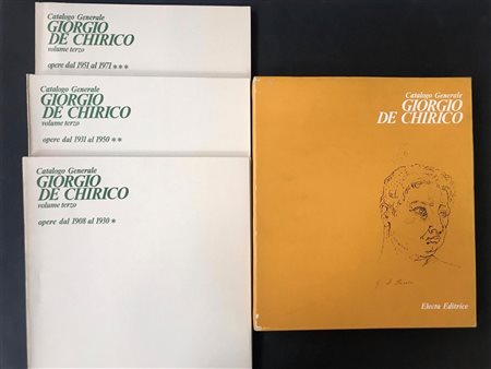 GIORGIO DE CHIRICO - Lotto unico di 3 tomi del catalogo generale