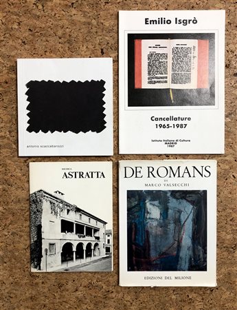 ARTE DEL DOPOGUERRA (ISGRÒ, SCACCABAROZZI, DE ROMANS, AUTORI VARI) - Lotto unico di 4 cataloghi
