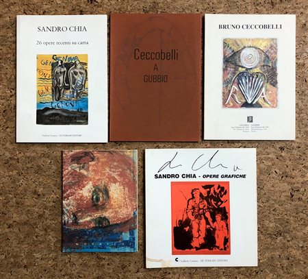 SANDRO CHIA E BRUNO CECCOBELLI - Lotto unico di 5 cataloghi