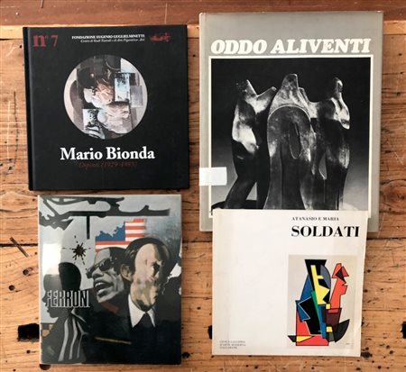 ARTE INFORMALE E ASTRATTA (FERRONI, SOLDATI, BIONDA, ALIVENTI) - Lotto unico di 4 cataloghi