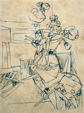 AFRO, Interno con vaso di fiori, 1943