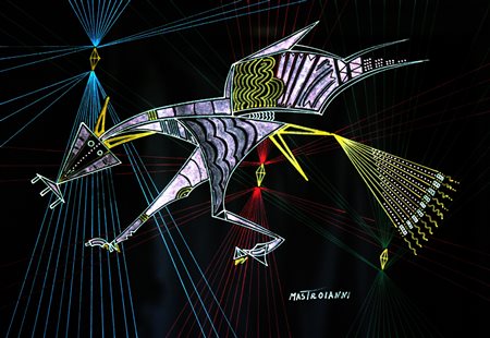 UMBERTO MASTROIANNI, Caronte futurista - Omaggio a Dante Alighieri, 1970