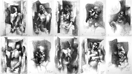 MANUEL RUIZ PIPÒ, Dieci litografie, 1969