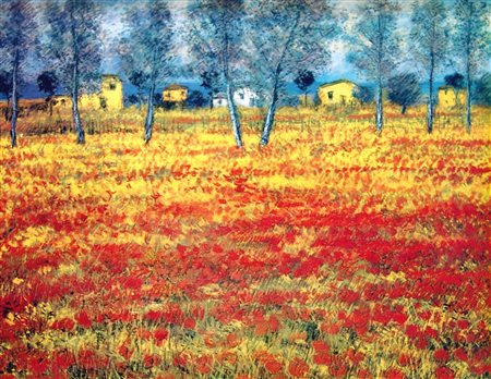 MICHELE CASCELLA, Campo di papaveri