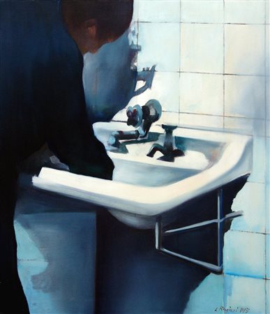 LIBERIO REGGIANI, Al lavandino, 1975
