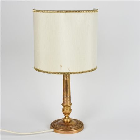 CANDELIERE in metallo dorato montato a elettricità e completo di ventola cm 27