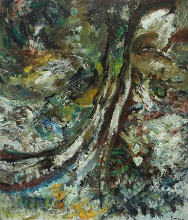 GIANCARLO GORSENIO Milano 1929 Senza titolo, 1983 olio su tela cm....