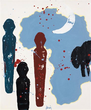 CORRADO ZANI Pordenone 1952 Africa, 2010 olio su tela cm. 60x50, firma in...