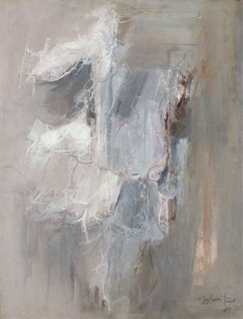 GIACOMO SOFFIANTINO Torino 01/01/1929 Fossile, 1969 olio su carta intelata...