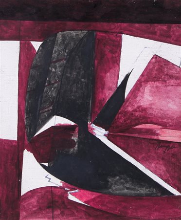 PIERO RUGGERI Torino 27/04/1930 - 14/05/2009 Paesaggio e figura, 1972 olio su...