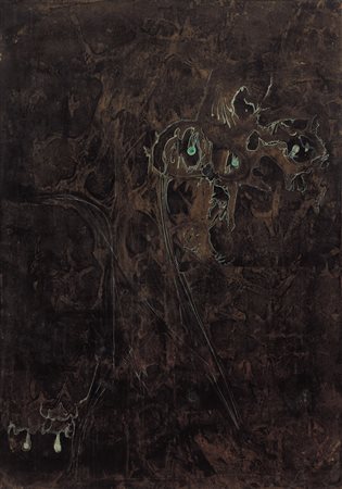 GIANNI DOVA Roma 08/01/1925 - Pisa 1991 Foresta, (1952) tecnica mista su...