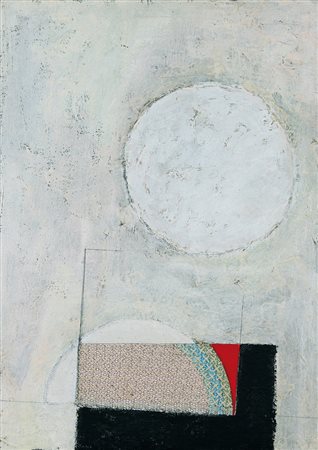 EUGENIO CARMI Genova 17/02/1920 Cerchio ribelle, 1997 olio e applicazioni su...