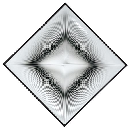 TONI COSTA Padova 1935 Dinamica visuale bianco, 1966 pvc su tavola romboidale...