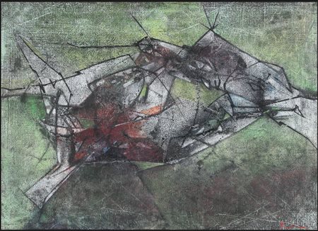 SALVATORE PROVINO Bagheria (Pa) 04/06/1943 Luci della foresta, 1991 olio su...