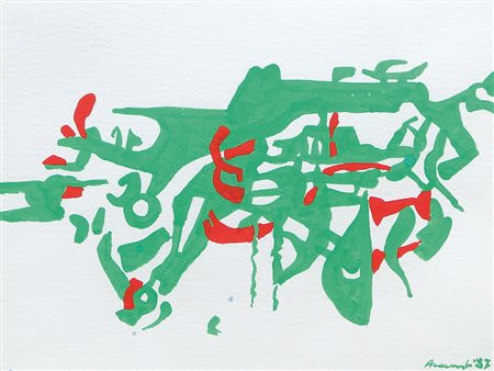 CARLA ACCARDI Trapani 09/10/1924 Senza titolo, 1987 tempera su carta cm....