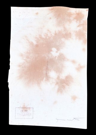 HERMANN NITSCH Vienna 1938 Senza titolo sangue su tela cm. 33,3x21,5; firma...