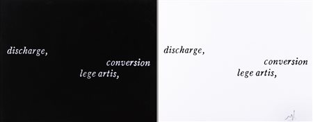JOSEPH KOSUTH Toledo 1945 Discharge, conversion lege artis tecnica mista e...
