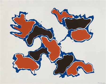 GIULIO TURCATO Mantova 16/03/1912 - Roma 22/01/1995 Forme olio su tela cm....