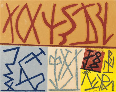 RICCARDO LICATA Torino 20/12/1929 Senza titolo, 2006 olio su tela cm. 80x100,...