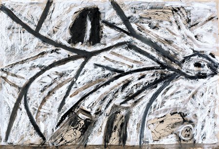 MIMMO PALADINO Paduli (Bn) 18/12/1948 Uccello notturno, 1984 tecnica mista e...