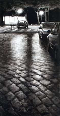 DAVIDE FRISONI Rimini 1965 Senza titolo tecnica mista su carta cm. 103x54,...