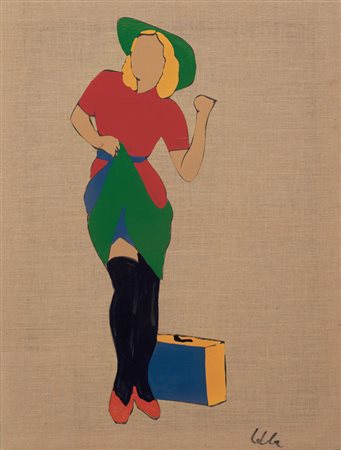 MARCO LODOLA Dorno (Pv) 04/04/1955 Autostop smalto su carta povera applicata...