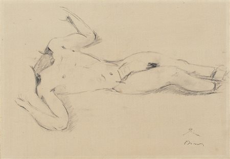 FILIPPO DE PISIS Ferrara 11/05/1896 - Milano 02/04/1956 Nudo disegno su carta...