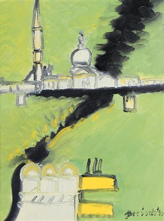 REMO BRINDISI Roma 25/04/1918 - Milano 25/07/1996 Venezia olio su tela cm....