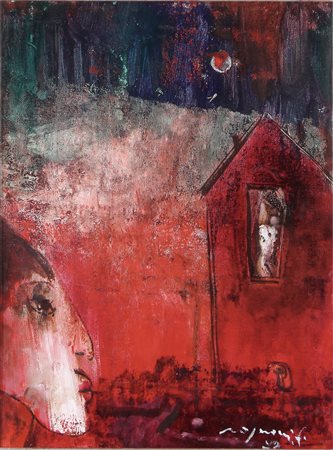 FRANCO ROGNONI Milano 20/09/1913 - Milano 11/03/1999 Notte, 1972 olio su tela...