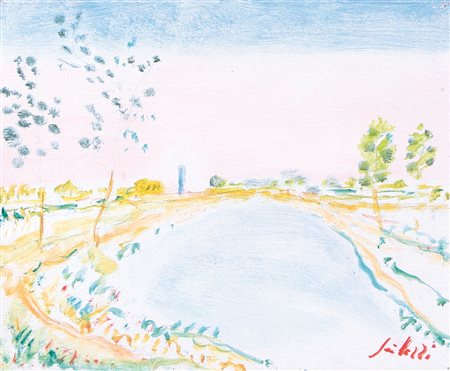 FIORAVANTE SEIBEZZI Venezia 1906 - 1975 Paesaggio olio su tela cm. 25x30,...