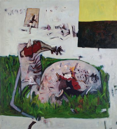 MINO CERETTI Milano 17/02/1930 Figurazione, 1963 olio su tela cm. 100x89,...