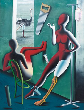 MARK KOSTABI Los Angeles 1960 Operation, 2002 olio su tela cm. 130x100,...