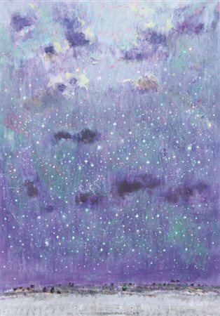 NATALE ADDAMIANO Bitetto 1943 Cielo stellato, 2009 olio su tela cm. 50x34,5;...