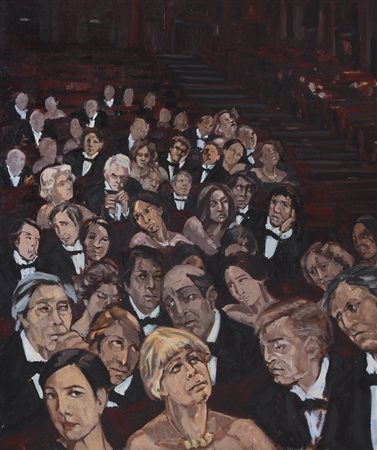 DOLORES PUTHOD Milano 24/06/1934 A teatro, 1990 olio su tela cm. 120x100,...