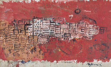 FRANCO ROGNONI Milano 20/09/1913 - Milano 11/03/1999 Periferia olio su tela...