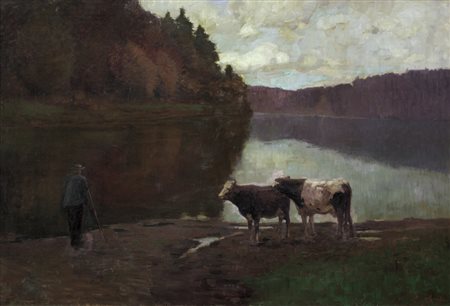 RAFFAELE DE GRADA Milano 02/03/1885 - Milano 10/04/1957 Paesaggio montano, Il...