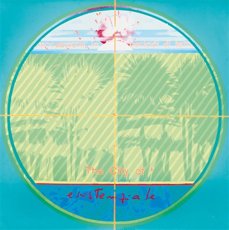 FERNANDO DE FILIPPI Lecce 11/04/1940 The city of, esistenziale, 1969 acrilici...