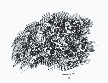 ENNIO MORLOTTI Lecco 24/09/1910 - 15/12/1992 Rose, (1984) china su carta cm....