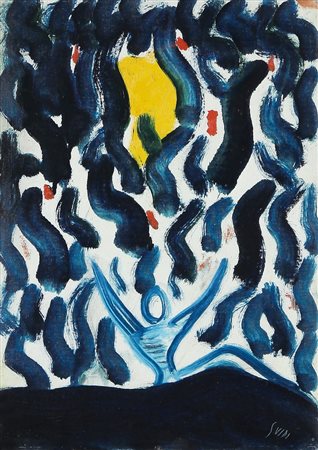 VIRGILIO GUIDI Roma 04/04/1891 - Venezia 07/01/1984 Figura, 1964/65 olio su...