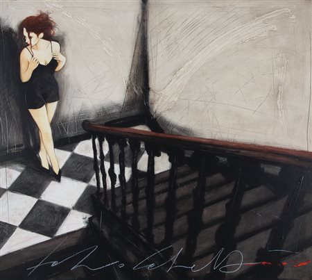 FABIO CALVETTI Certaldo (FI) 1956 Notte di Genova, 2006 olio su tavola cm....