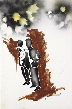 MARIO SCHIFANO Homs (Libia) 1934 - Roma 26/01/1998 Compagni compagni, 1968...