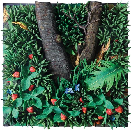 PIERO GILARDI Torino 03/08/1942 Fragole nel bosco poliuretano espanso cm....