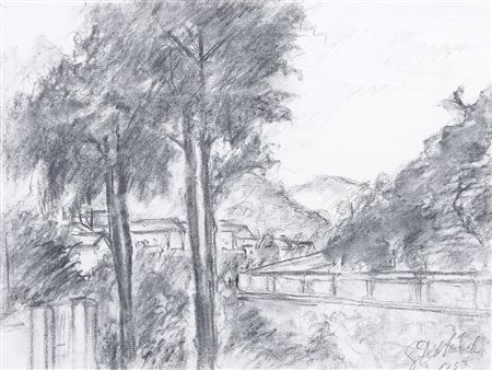 GUIDO DE MARCHI Ravenna 12/01/1897 - Albenga (Sv) 1965 Scorcio di Paese, 1957...