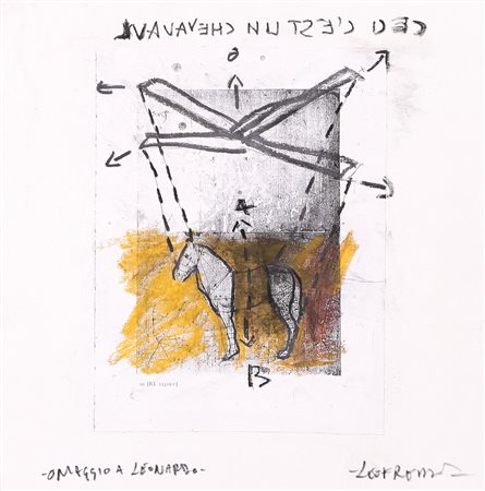 EMILIO LEOFREDDI Roma 1958 Omaggio a Leonardo, 1996 tecnica mista e collage...